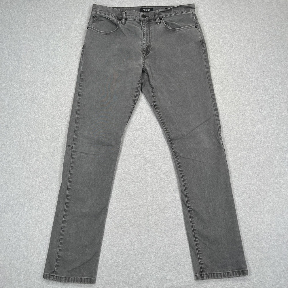 Proof Rover Pants Mens 33x32 (32x31) Gray Slim Stretch Workwear‎ Outdoor Canvas